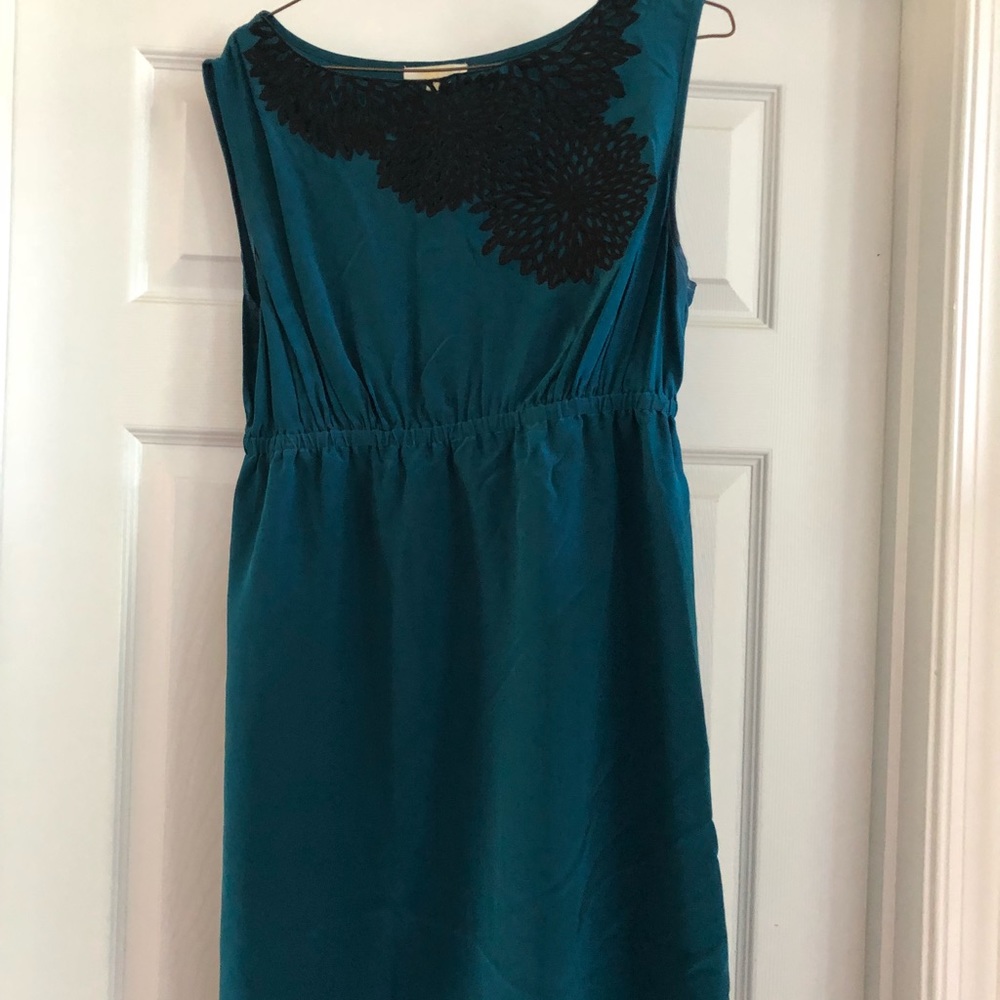 Teal embroidered silky dress- Nordstrom TBD